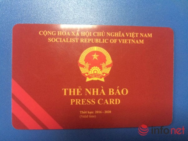 Chi tiết mẫu thẻ nhà báo mới, thời hạn 2016-2020