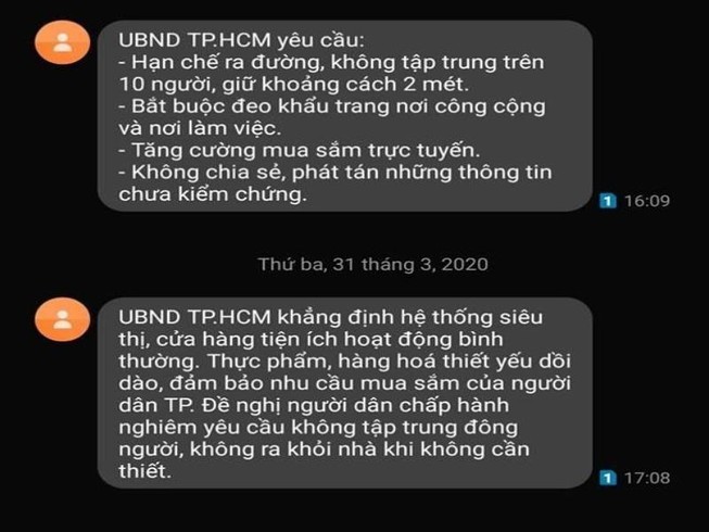 Nhà mạng phát thông báo khuyên người dân ở nhà trước cuộc gọi