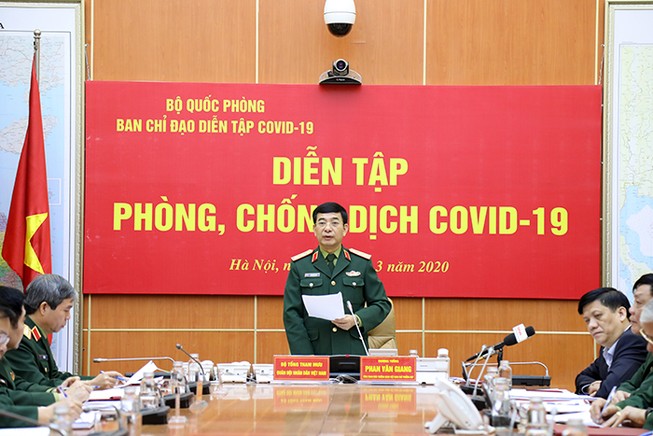 Bộ Quốc phòng tổ chức 250 điểm diễn tập chống dịch COVID-19