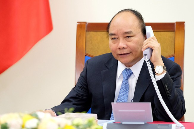 Thủ tướng Nguyễn Xuân Phúc tại một cuộc điện đàm trước đó.