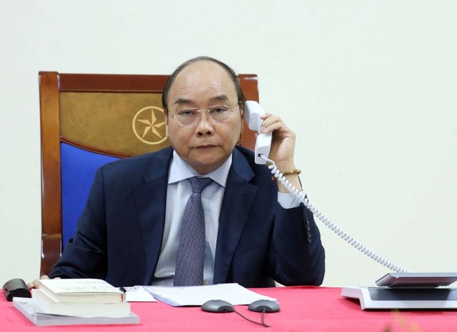 Thủ tướng Nguyễn Xuân Phúc điện đàm với Tổng thống Mỹ