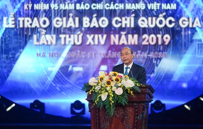 Thủ tướng Chính phủ Nguyễn Xuân Phúc phát biểu tại buổi lễ. - Ảnh: VGP