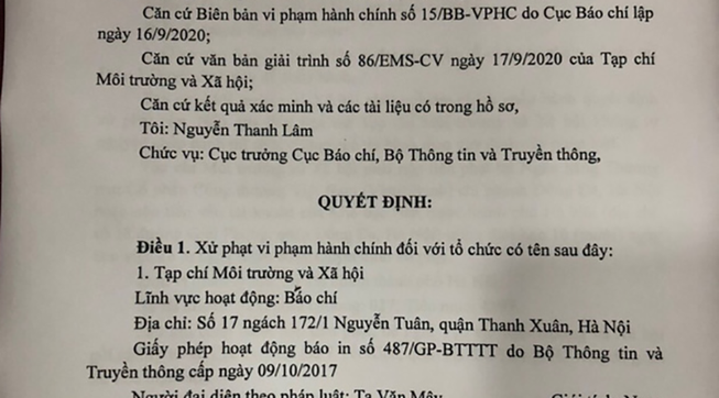 Thu hồi giấy phép 1 tạp chí thông tin sai về Bí thư Đắk Lắk