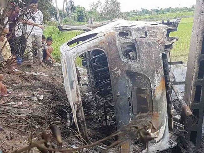 Bắt 3 người vụ đốt xe Fortuner vì nghi thôi miên