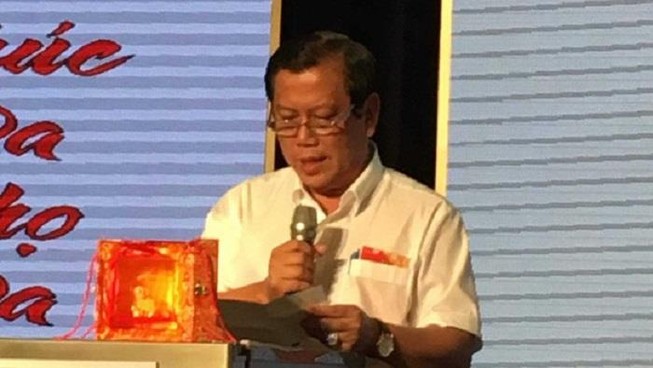 Công an Đắk Nông phối hợp với Bộ Công an phá đường dây sản xuất xăng giả của Trịnh Sướng ở Sóc Trăng. Trong ảnh: Trịnh Sướng tại một hội nghị