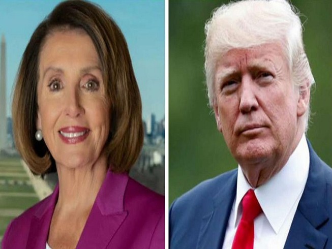 Chủ tịch Hạ viện Nancy Pelosi và Tổng thống Mỹ Donald Trump. Ảnh: FOX NEWS