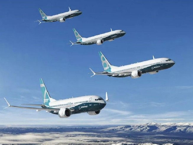 Dòng máy bay Boeing 737 MAX. Ảnh: BOEING