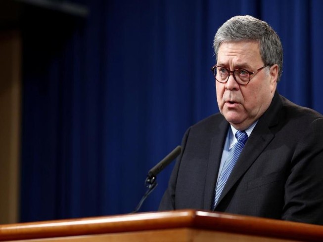 Bộ trưởng Tư pháp Mỹ William Barr. Ảnh: REUTERS