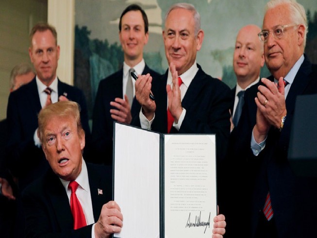 Tổng thống Trump sắp công bố một kế hoạch hòa bình Trung Đông, trong đó có giải quyết căng thẳng giữa Israel-Palestine. Ảnh: REUTERS