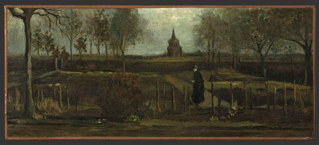 Bức họa “The Parsonage Garden at Nuenen in Spring 1884” của danh họa van Gogh đã bị lấy trộm. Ảnh: AP