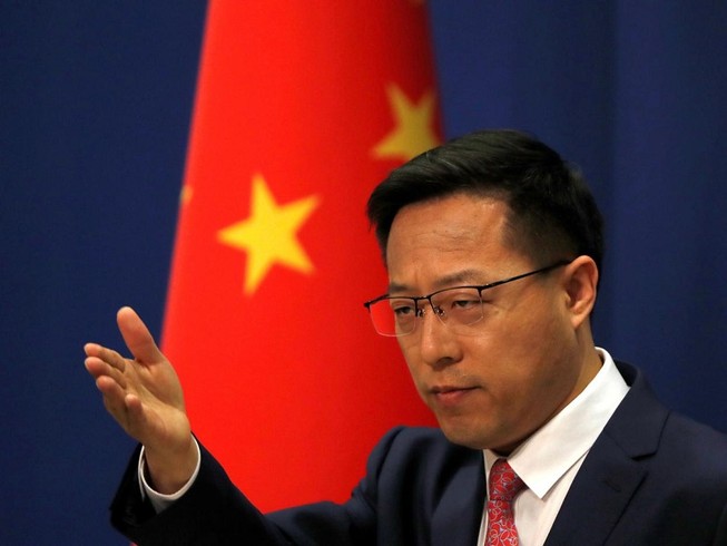 Người phát ngôn Bộ Ngoại giao Trung Quốc Triệu Lập Kiên. Ảnh: REUTERS