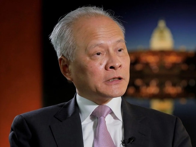 Đại sứ Trung Quốc tại Mỹ Thôi Thiên Khải. Ảnh: REUTERS