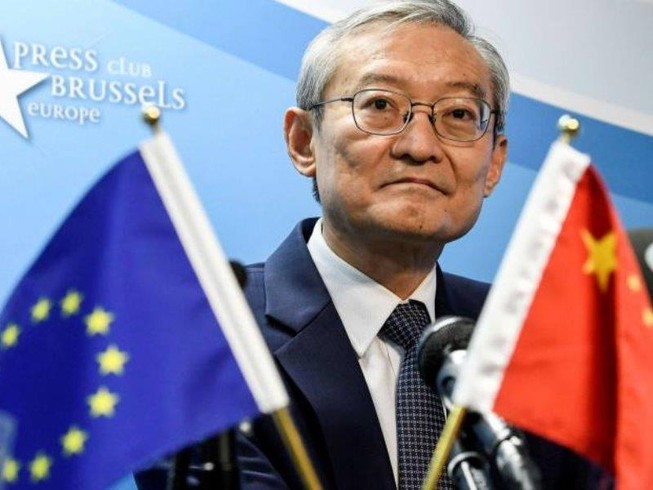 Đại sứ Trung Quốc tại châu Âu Trương Minh. Ảnh: FINANCIAL TIMES