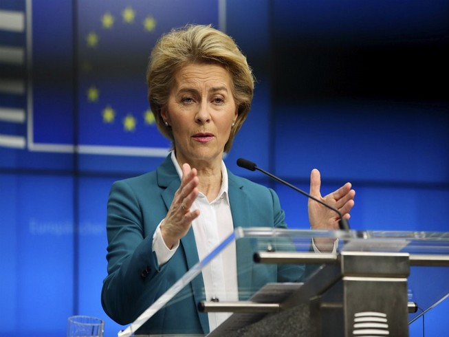 Chủ tịch Ủy ban châu Âu - bà Ursula von der Leyen. Ảnh: REUTERS
