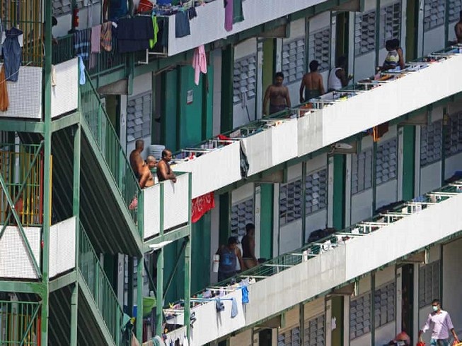 Một khu ký túc xá dành cho lao động nhập cư ở Singapore. Ảnh: GETTY IMAGES