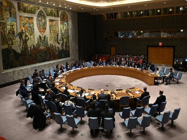 Phiên họp HĐBA LHQ hôm 26-2. Ảnh: AFP