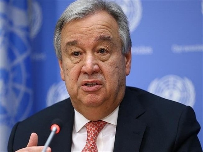 Tổng Thư ký Liên Hiệp Quốc Antonio Guterres khẳng định thế giới phải đoàn kết để vượt qua đại dịch COVID-19. Ảnh: AFP