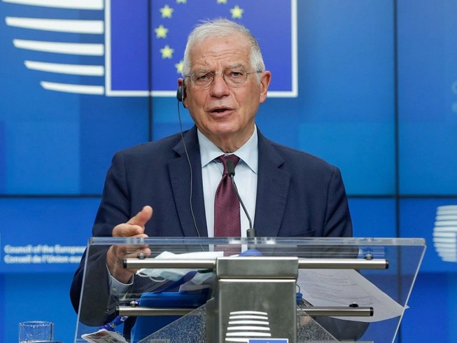 Cao ủy An ninh và Đối ngoại Liên minh châu Âu Josep Borrell. Ảnh: REUTERS