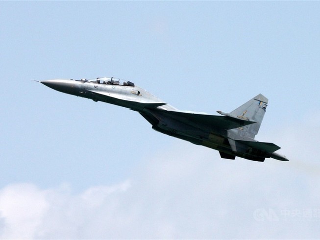 Một máy bay chiến đấu Su-30 của Trung Quốc. Ảnh: FOCUS TAIWAN