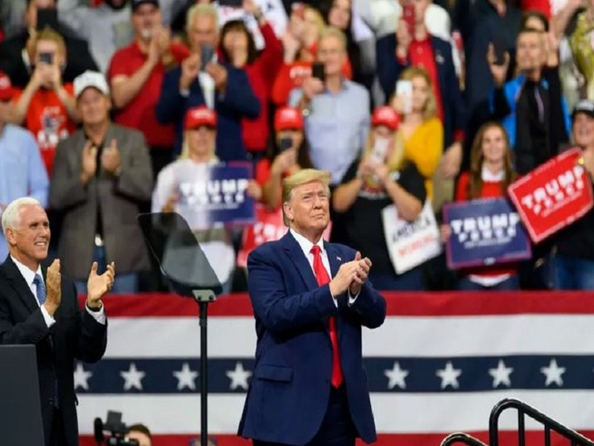 Tổng thống Trump trong cuộc gặp gỡ cử tri tại TP Minneapolis, bang Minnesota năm 2019. Ảnh: GETTY IMAGES