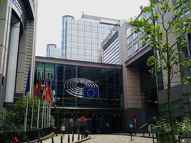 Trụ sở Nghị viện châu Âu tại Brussels (Bỉ). Ảnh: BRUSSELS EXPRESS