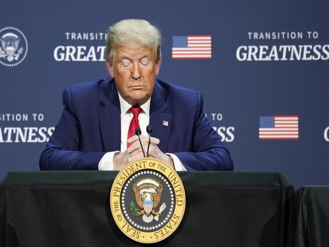 Tổng thống Donald Trump tham dự một cuộc hội thạo tại một nhà thờ ỏ thành phố Dallas, bang Texas ngày 11-6-2020.