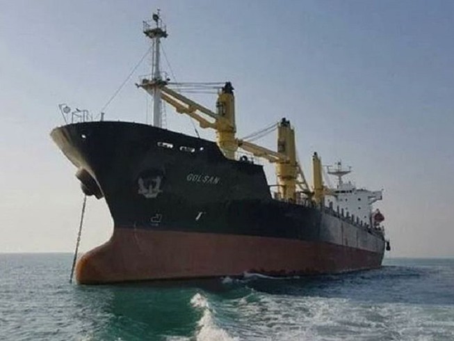 Tàu hàng Golsan của Iran. Ảnh: ORINOCO TRIBUNE (VENEZUELA)