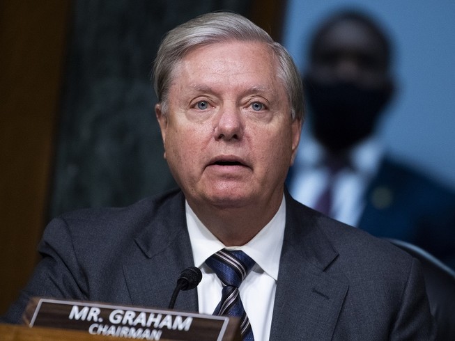 Chủ tịch Ủy ban Tư pháp Thượng viện Mỹ Lindsey Graham. Ảnh: BLOOMBERG