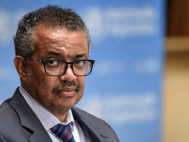 Tổng Giám đốc WHO Tedros Adhanom Ghebreyesus trong cuộc họp báo ngày 7-7. Ảnh: REUTERS