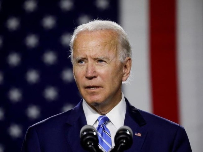 Ông Joe Biden phát biểu tại cuộc vận động tranh cử ở bang Delaware (Mỹ) vào ngày 14-7. Ảnh: REUTERS