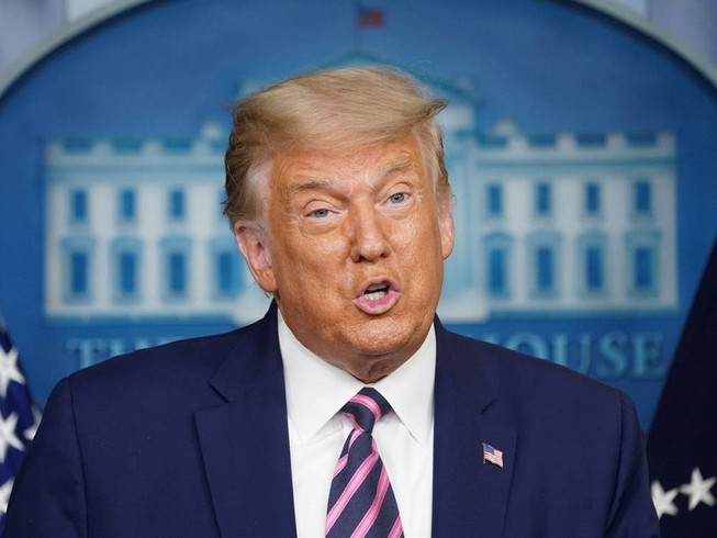 Tổng thống Mỹ Donald Trump trong cuộc họp báo tại Nhà Trắng hôm 18-9. Ảnh: REUTERS