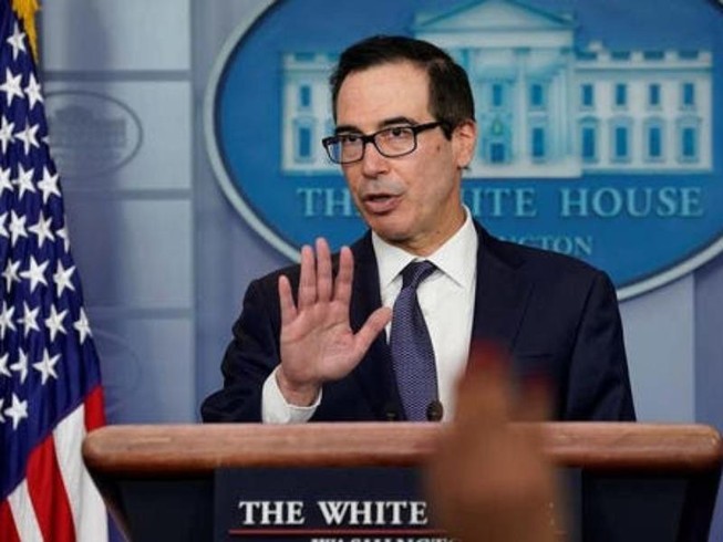 Bộ trưởng Tài chính Mỹ Steven Mnuchin phát biểu tại Nhà Trắng.
