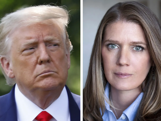 Ông Donald Trump và cháu gái Mary Trump. Ảnh: BLOOMBERG