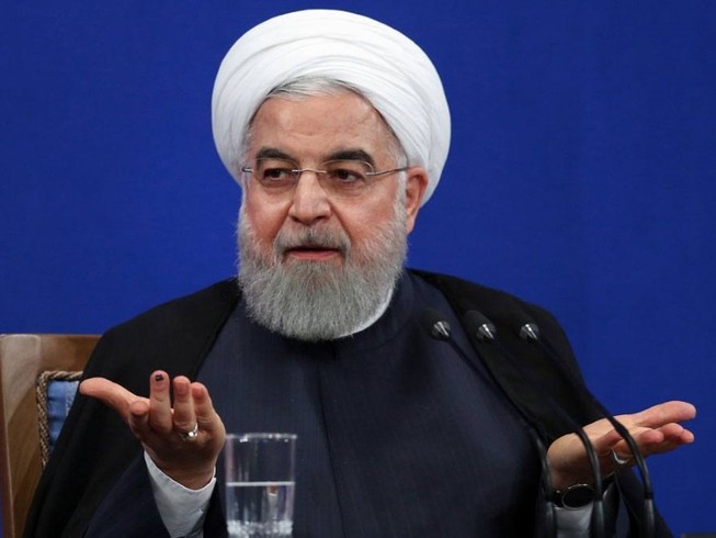 Tổng thống Iran Hassan Rouhani trong cuộc họp báo ngày 26-9 ở thủ đô Tehran. Ảnh: AFP