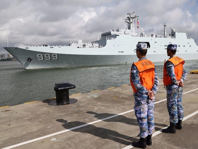 Quân đội Trung Quốc tại Djibouti. Ảnh: WU DENGFENG/AP
