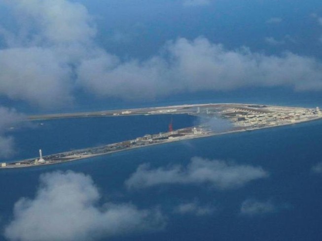 Đá Subi thuộc quần đảo Trường Sa của Việt Nam bị Trung Quốc chiếm đóng trái phép. Ảnh: REUTERS