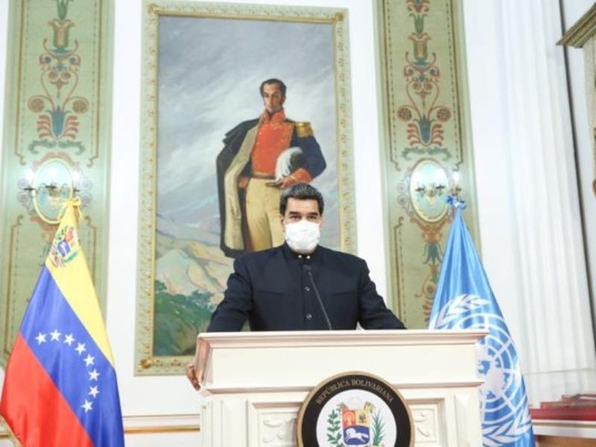 Tổng thống Venezuela Nicolas Maduro tham gia Đại hội đồng Liên hợp quốc thường niên lần thứ 75 từ Caracas, ngày 23-9.