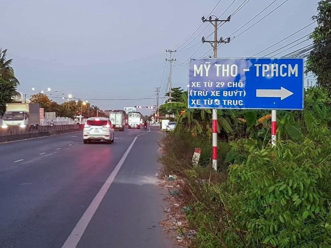 Cấm xe tải từ 3 trục và xe khách từ 29 ghế vào thị xã Cai Lậy