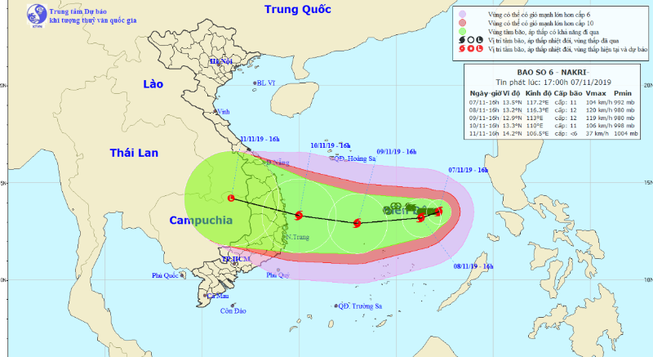 Bão số 6 đang mạnh lên, sáng mai phó thủ tướng họp ứng phó
