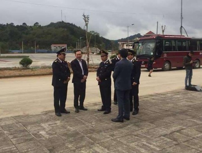 Kiểm tra tình hình thông quan tại cửa khẩu Trà Lĩnh, Cao Bằng