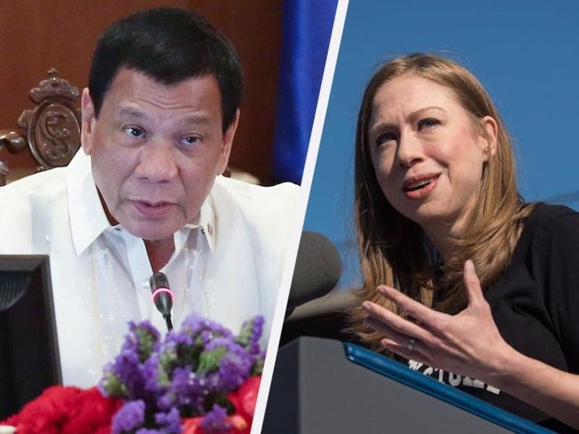 Ông Duterte phản pháo con gái ông Bill Clinton