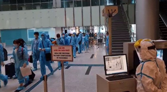 Đà Nẵng, Quảng Nam đón 448 công dân Việt Nam về từ Hàn Quốc