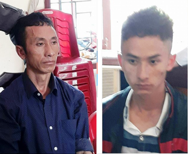 Hai cha con mang 5 bánh heroin, 2 kg ma túy đá