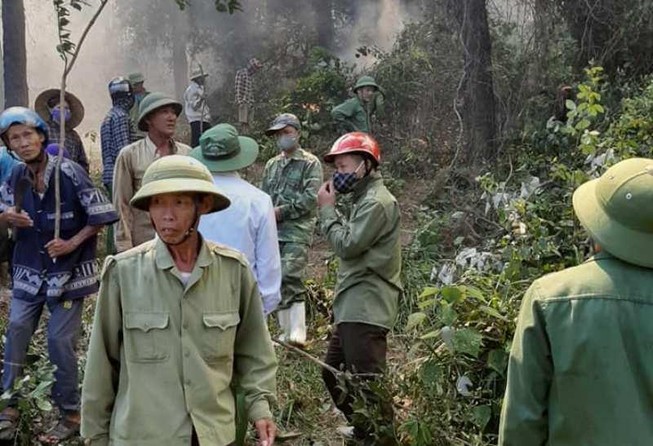 Bắt giữ người nghi gây ra vụ cháy lớn rừng núi Hồng Lĩnh