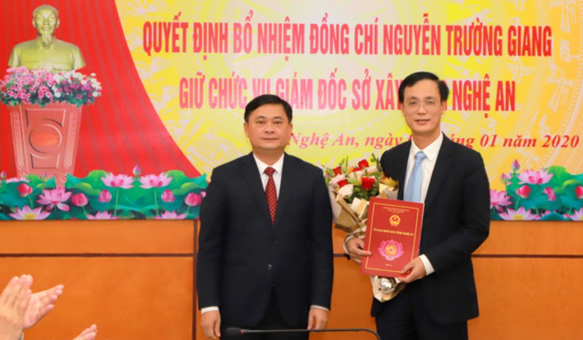 Nghệ An có tân giám đốc Sở Xây dựng
