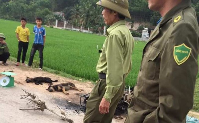 Một nghi phạm trộm chó bị dân đánh chết, đốt xe máy