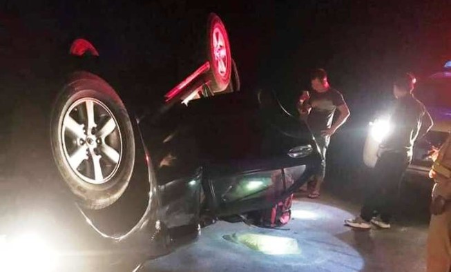 Trong xe Fortuner lật ngửa trên quốc lộ có 50 kg ma túy