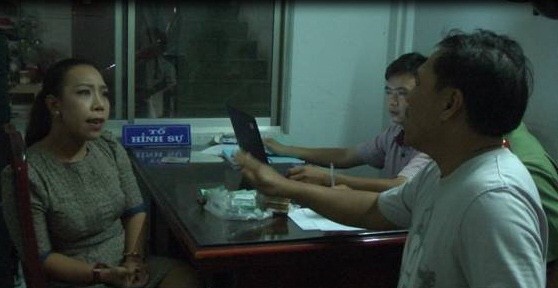 Bị can uyển tại cơ quan Công an sau khi bị bắt (ảnh CTV A.C)