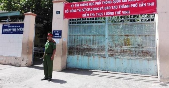 Một trong các địa điểm thi THPT Quốc gia 2019 - ảnh HẢI DƯƠNG