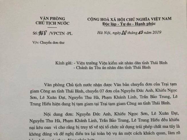 Văn phòng Chủ tịch nước đề nghị làm rõ vụ 'ma túy đêm tân hôn'